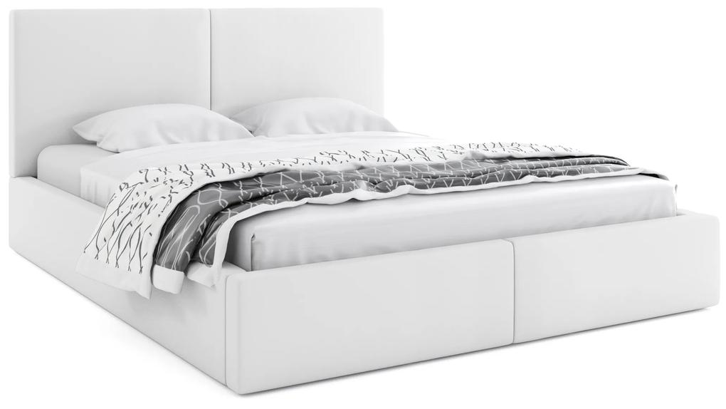Čalúnená posteľ (výklopná) HILTON 180x200cm BIELA