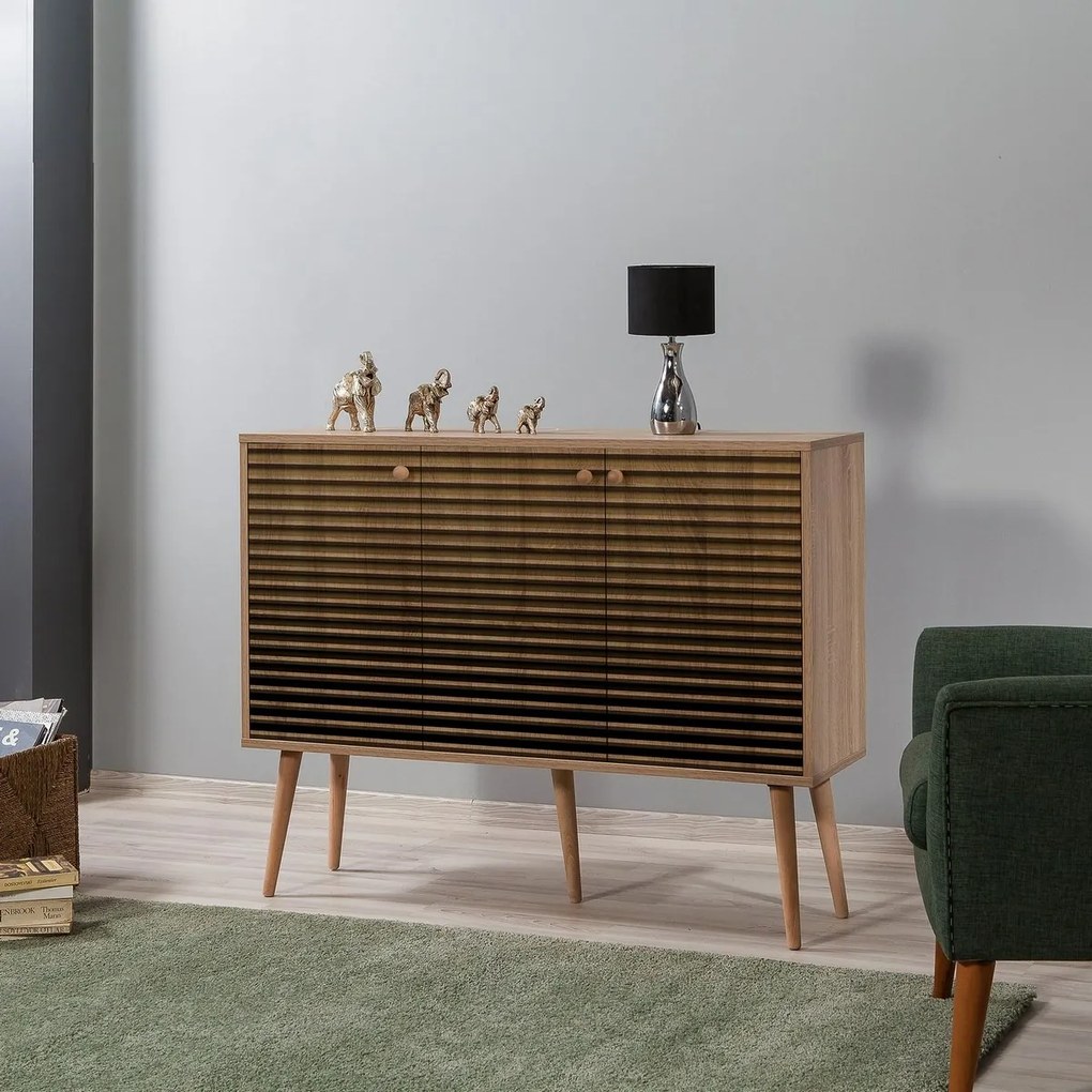 Skrinka Mega Stripes Sonoma Oak
