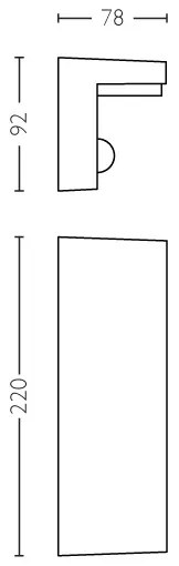 Philips 16484/93/P3 - LED Vonkajšie svietidlo so senzorom BUSTAN 2xLED/4,5W IP44