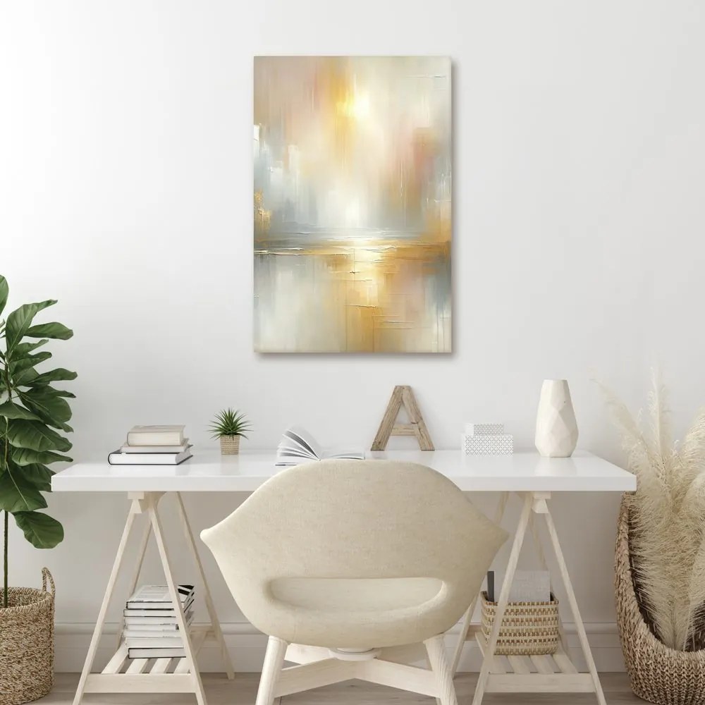 Obraz jemná zlatá abstrakcia krajiny