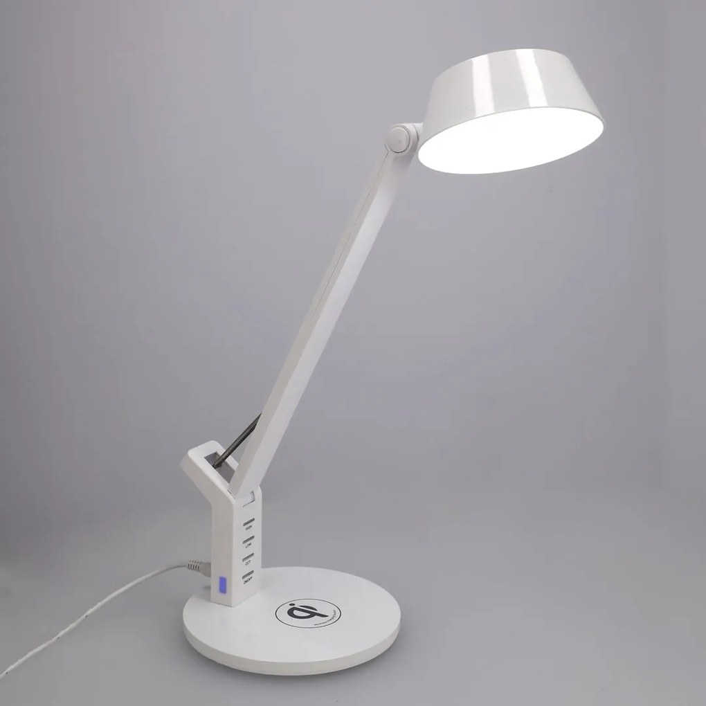 JU Biela stolná LED lampa 8 W