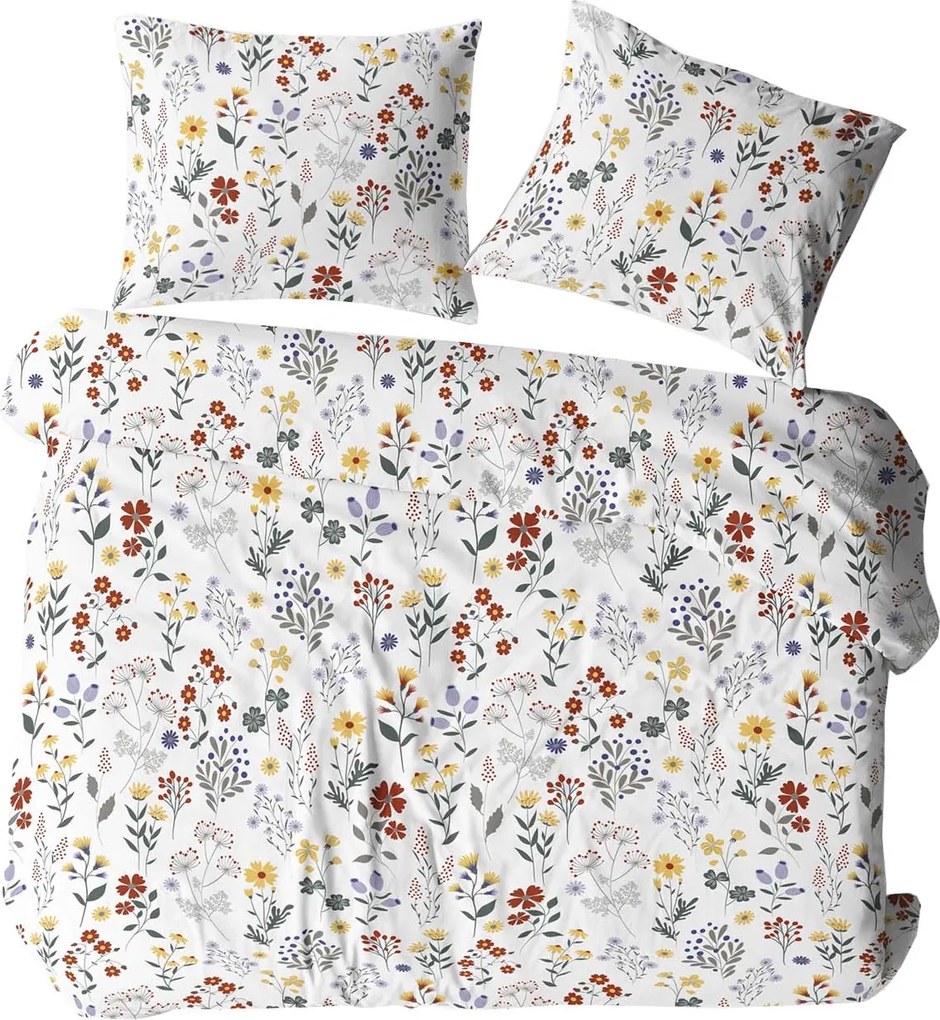 KREPOVÉ OBLIEČKY KORALOVE 140X200 CM, 1KS 70X80 CM KVETY