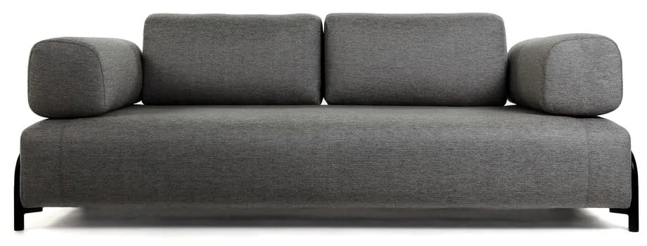 Tmavosivá pohovka s podrúčkami Kave Home Compo