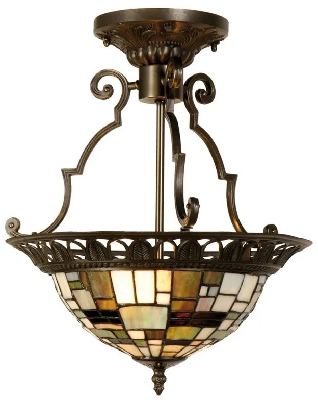 Svietidlo Tiffany stropné JASPER Ø37