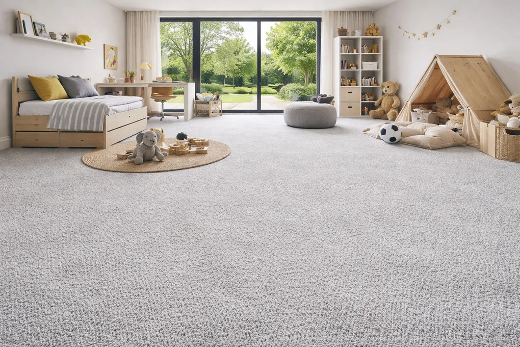 Lano, Metrážny koberec Aura 870, na mieru, šíře 4m,5m, šedá, ab (mriežka), chodba / predsieň