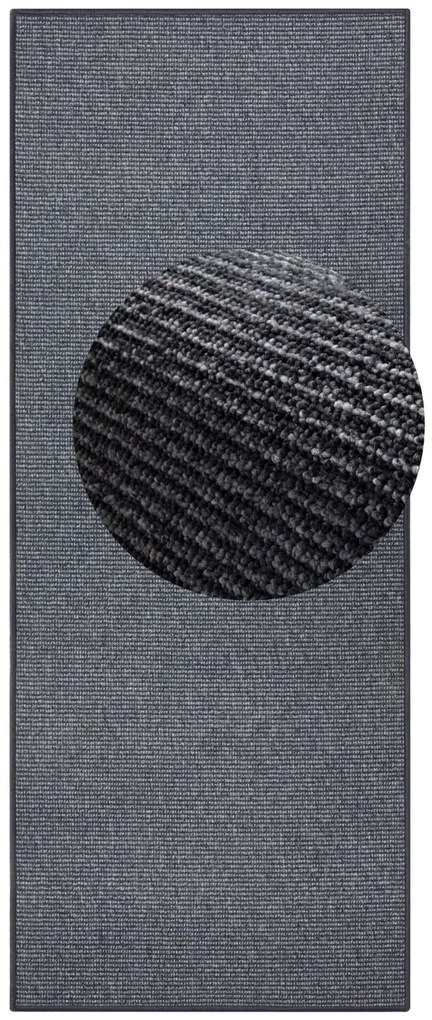Kusový koberec Bouclé 104435 Anthracite, 80x200, šedá, chodba / predsieň, BT Carpet