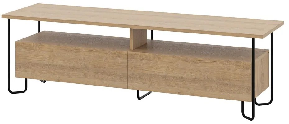 TV stolík v dekore duba v prírodnej farbe 150x45 cm Dilly – Marckeric