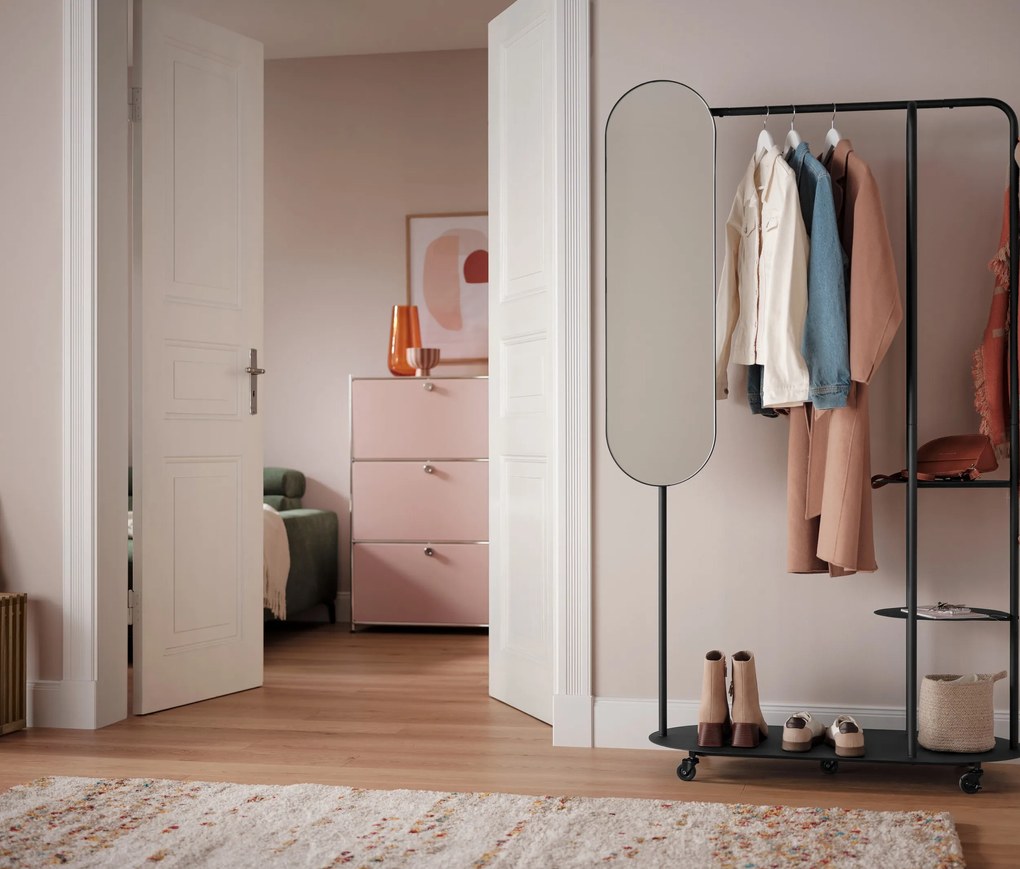 Kovová komoda »CN3« s 3 výklopnými priečinkami, staroružová