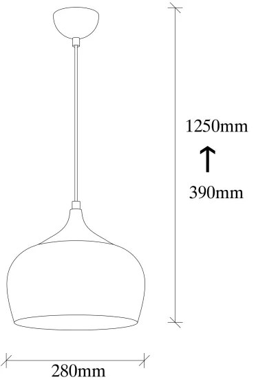 Luster na lanku SAGLAM 1xE27/40W/230V