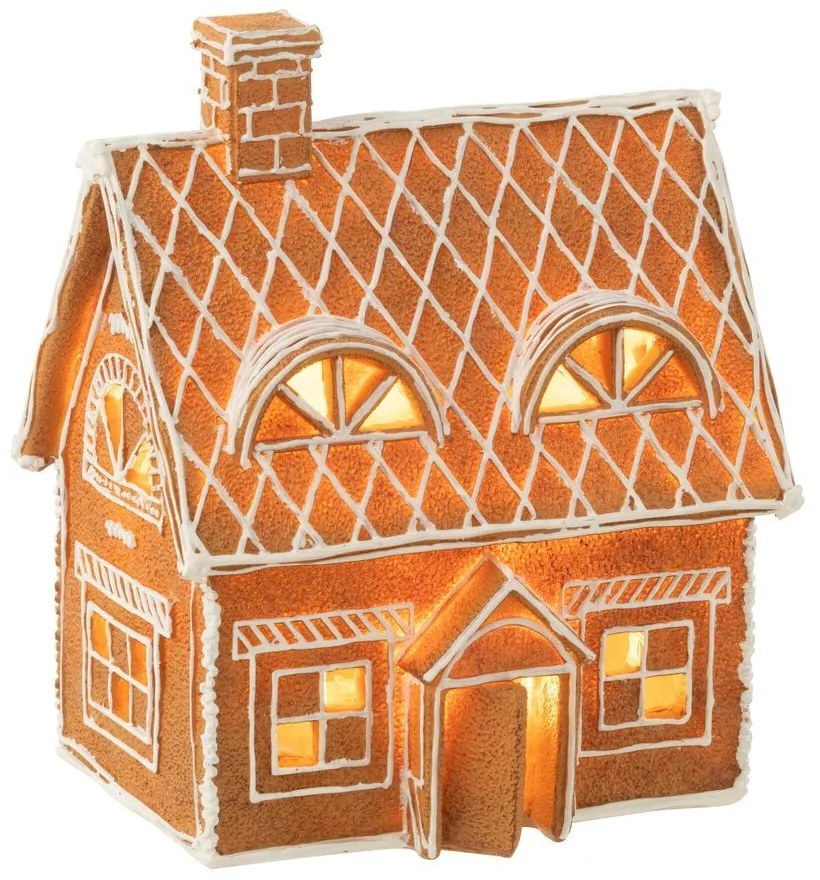 Vianočná perníková chalúpka s Led svetielkami Gingerbread House - 18*14*22cm 3*AA