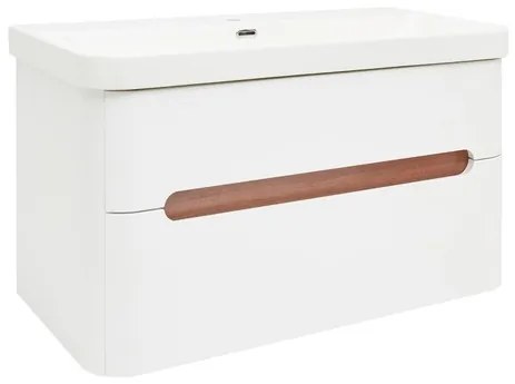 Kúpeľňová skrinka s umývadlom SAT Fusion 97,5x53x45 cm biela matná SATFUSION2100WMW, 1 ks
