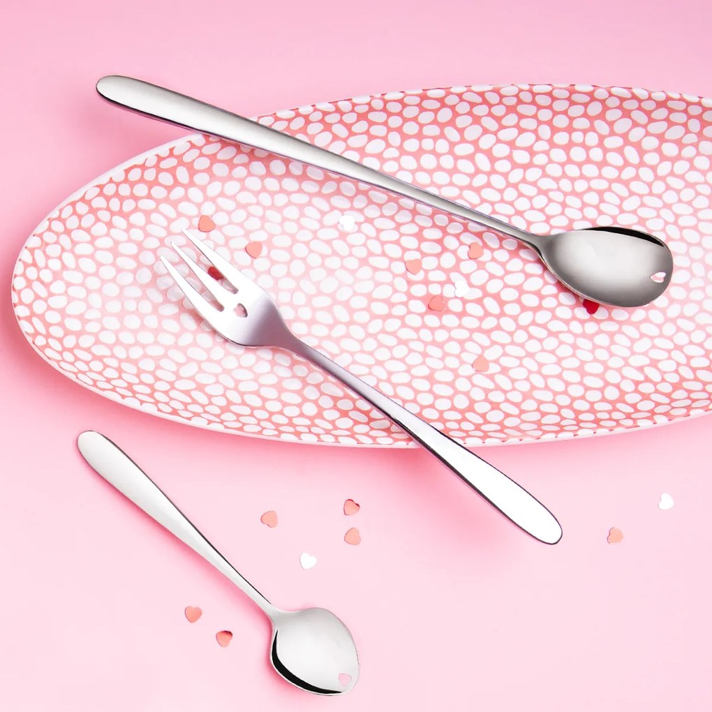 Latte lyžičky so srdiečkom 6 ks set - Love Cutlery - 116606