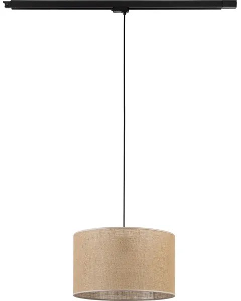 Luster na lanku 3-fáz. lišto. systému TRACER 1xE27/15W/230V pr. 38 cm čierna/hnedá