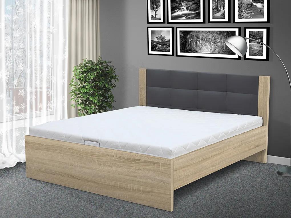 Štýlová posteľ Markéta 160 farebné prevedenie: buk/sivá