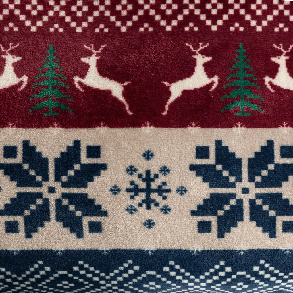 VIANOČNÁ DEKA NORDIC4 150X200 CM VZOROVANÁ