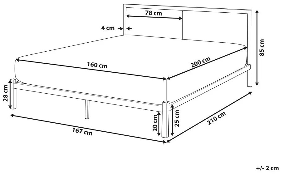 Manželská posteľ 160 cm CAMAR (s roštom) (čierna). Vlastná spoľahlivá doprava až k Vám domov. 1007204