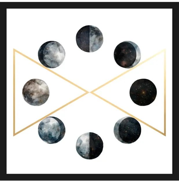 Obraz na plátne Marmont Hill Moon Phases, 41 × 41 cm