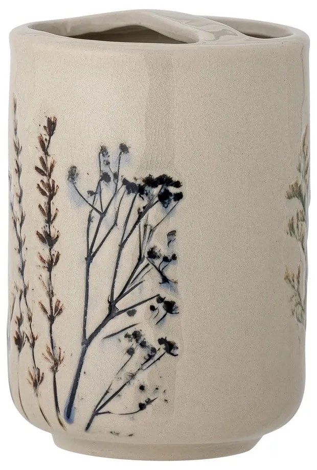 Krémová kameninová súprava doplnkov do kúpeľne Bea – Bloomingville