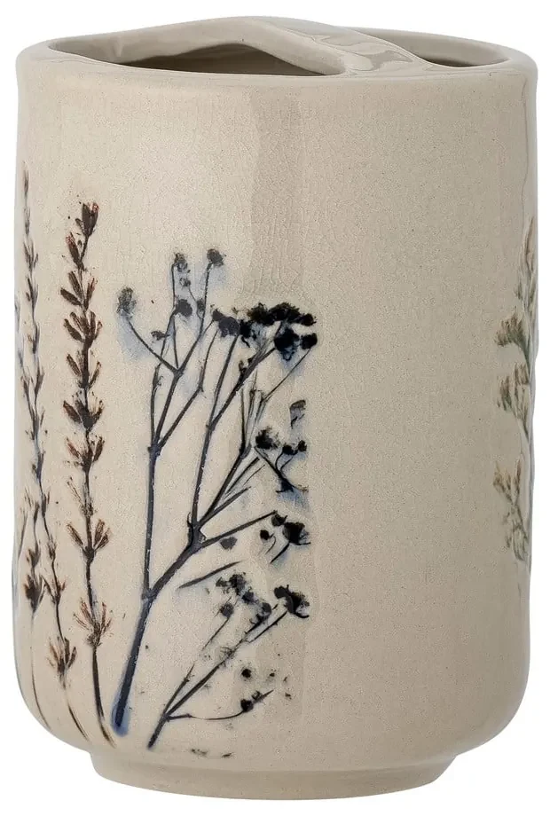 Krémová kameninová súprava doplnkov do kúpeľne Bea – Bloomingville