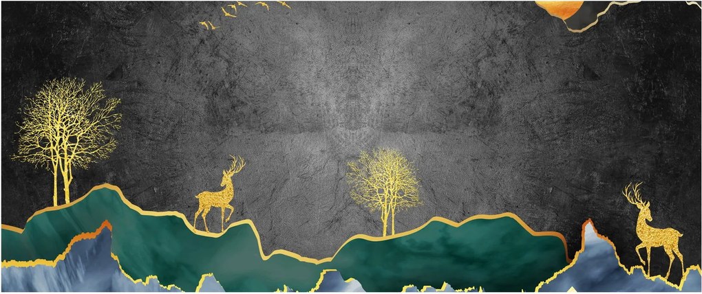 Obraz - Horská scenéria (120x50 cm)