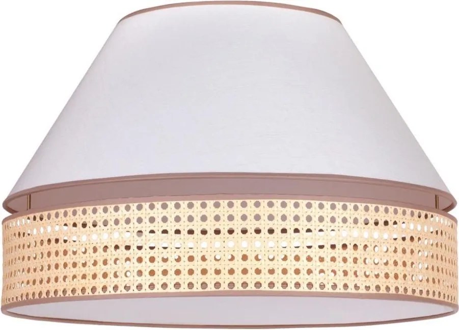 Duolla - Stropné svietidlo AVIGNON 1xE27/15W/230V pr. 50 cm biela/ratan