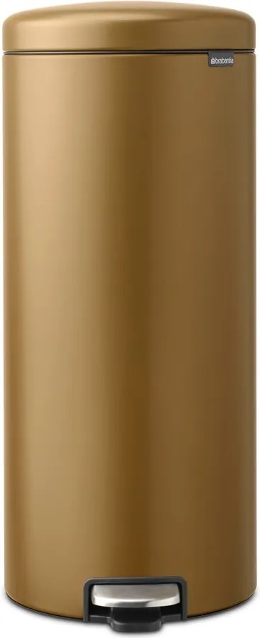 Nášľapný oceľový odpadkový kôš v mosadznej farbe 30 l NewIcon – Brabantia