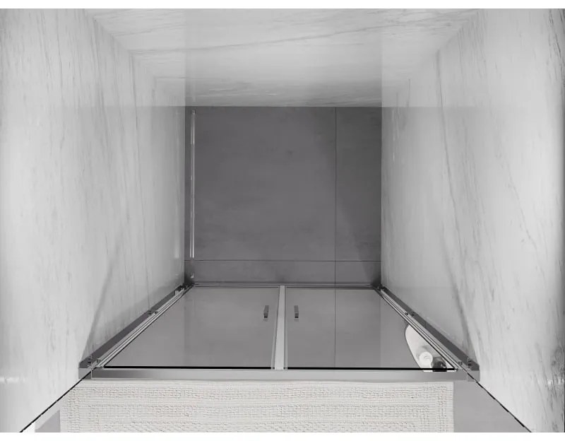 Mexen Exo, dvojkrídlové sprchové dvere 80x200 cm, 6mm číre sklo, chrómový profil, 814-080-000-01-00