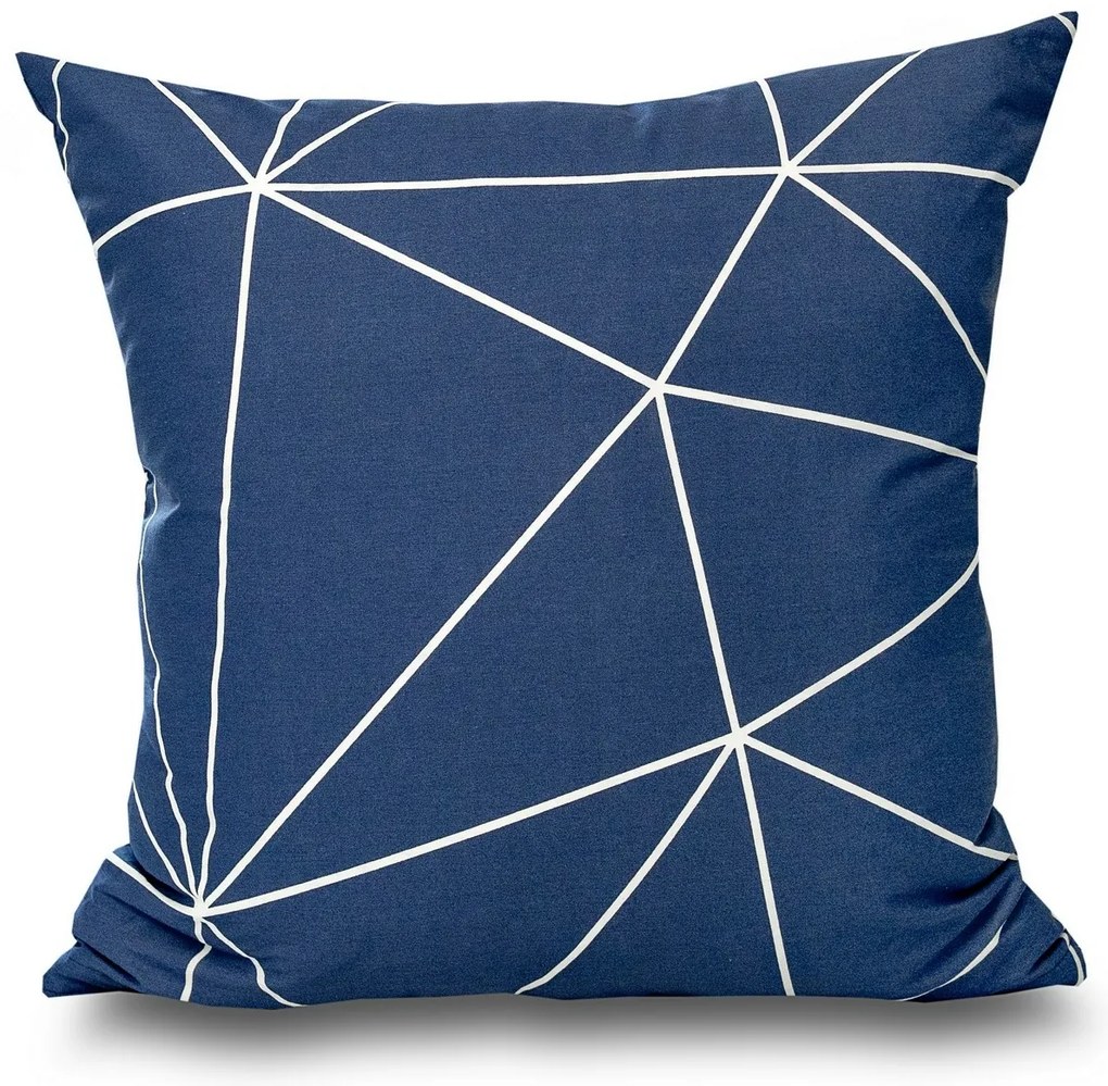 Kvalitex Obal na vankúš Nordic Grid modrý, 50 x 50cm, 50 x 50 cm
