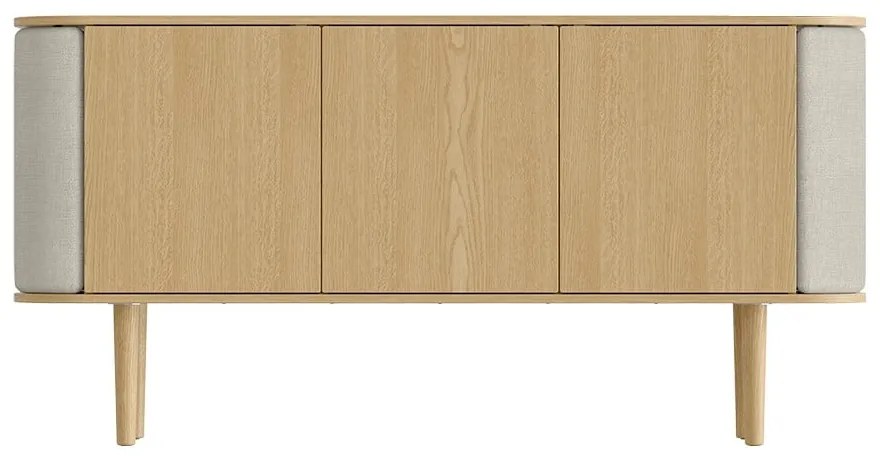 Nízka komoda v dekore duba v béžovo-prírodnej farbe 150x75 cm Treasures – UMAGE