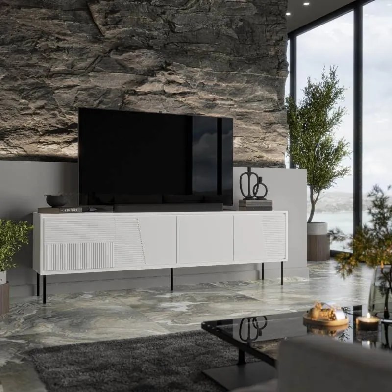 TV stolík ABI 200 cm biely