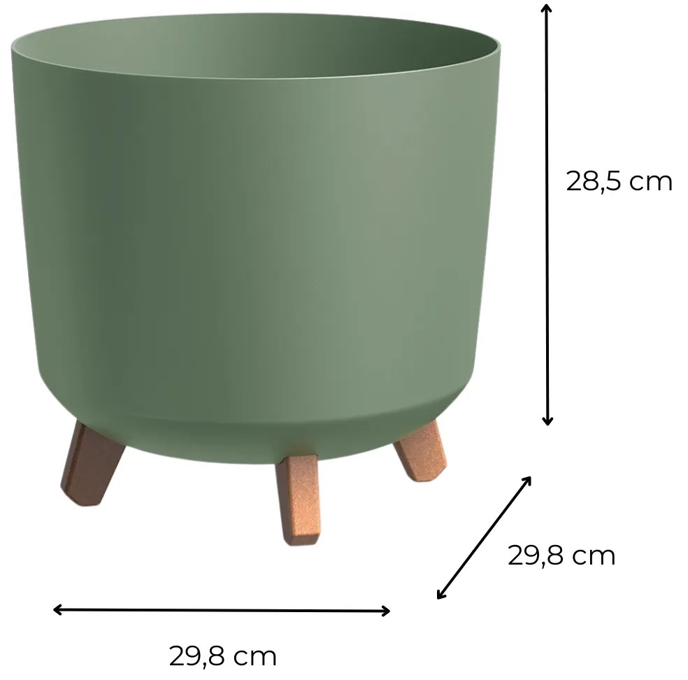 Kvetináč GRACIE TUBUS 29,8 cm zemito zelený