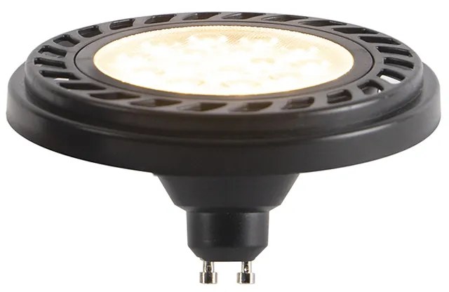 GU10 Stmievateľná LED AR111 Čierna 8W 600lm 2700K