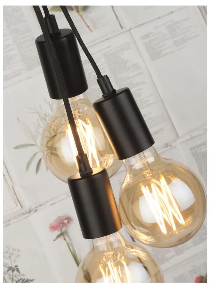 Čierno-sivá stojacia lampa s kovovým tienidlom (výška 190 cm) Oslo – it's about RoMi
