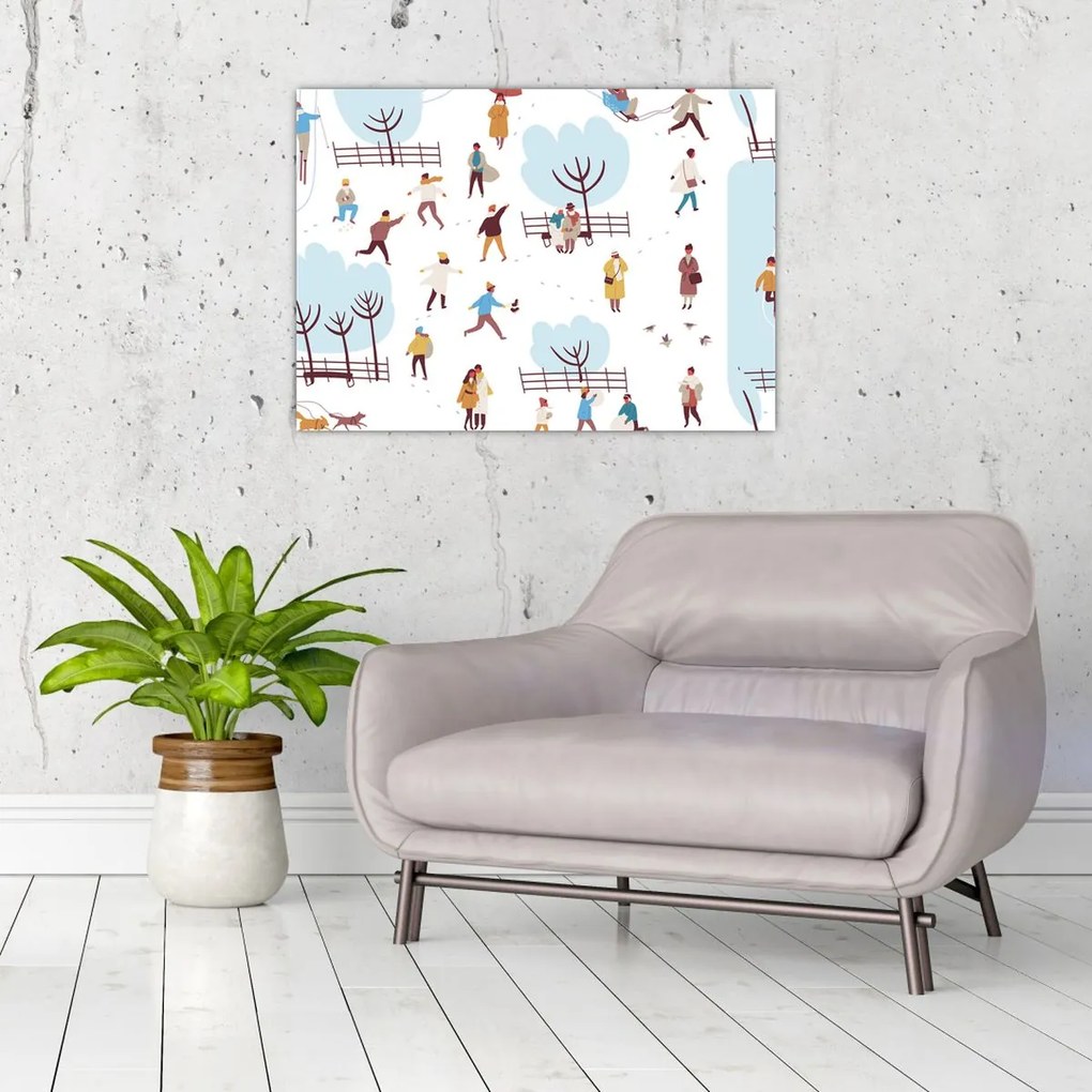 Obraz - Veselá zima (70x50 cm)