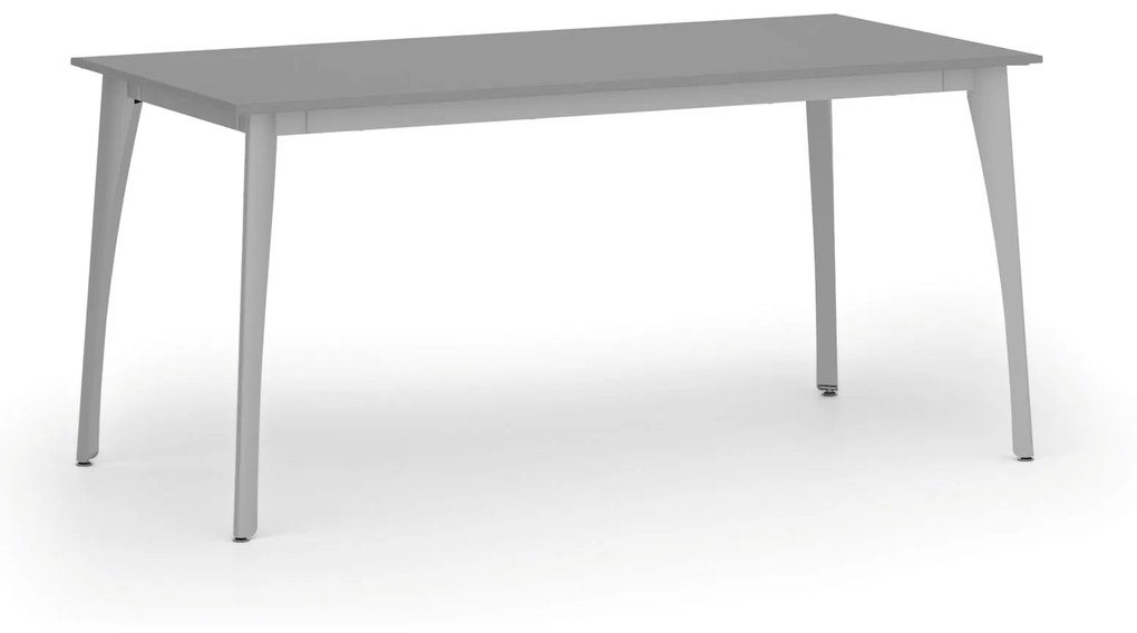 Rokovací stôl PRIMO OMEGA, 1600 x 800 mm, sivá podnož, grafit