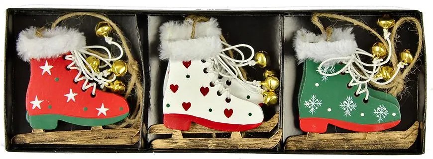 Vianočná dekorácia na zavesenie 8 cm 6 ks mix 43933