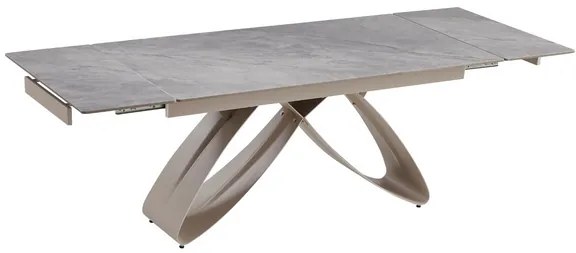 Stôl MATEO 160–240 cm sivý mramor/kašmir