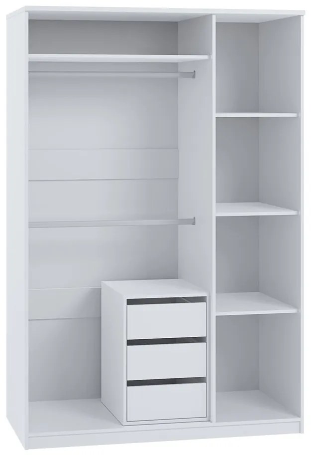 Spálňa Kler XII, Farby: biela / biela + ekokoža Soft Pik 017