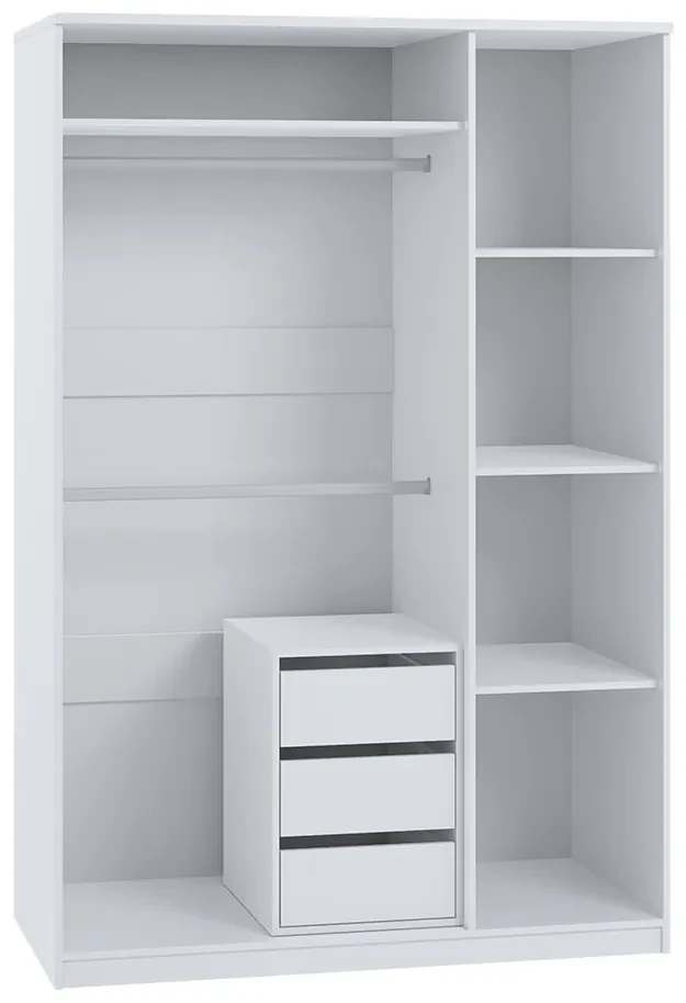 Spálňa Kler XII, Farby: biela / biela + ekokoža Soft Pik 029