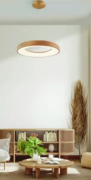 Moderný luster Santana 60 Cct drevo + diaľkové ovládanie