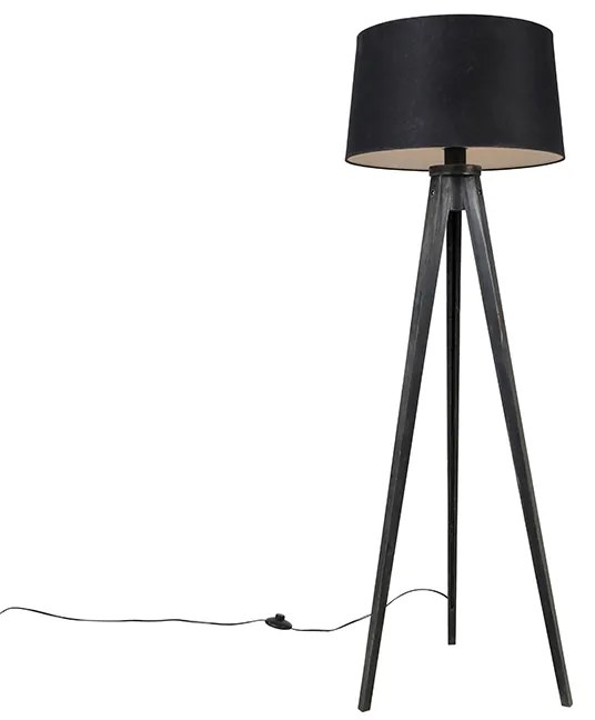 Trojnožka čierna s tienidlom z ľanu čierna 45 cm - Tripod Classic