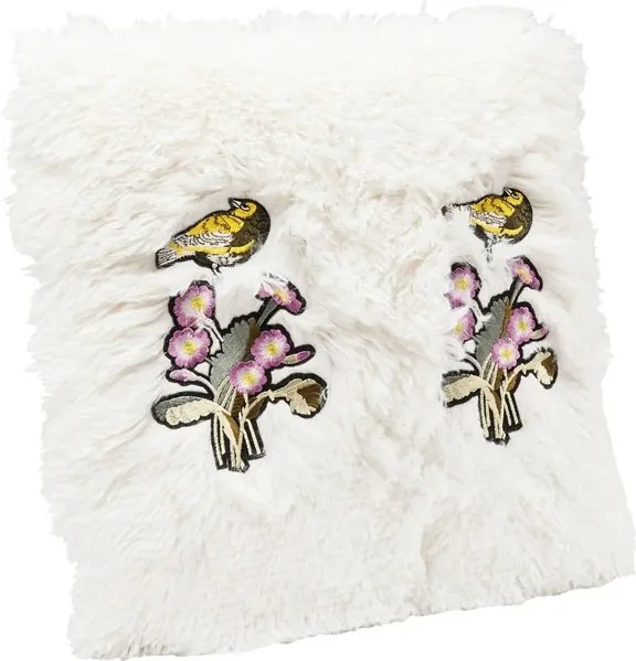 KARE DESIGN Sada 2 ks − Vankúš Fur Birds Flower 40 × 40 cm - zl'ava 20% (PRIMAVEMZU20SK)