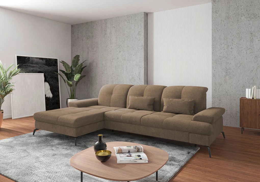 XXXLutz ROHOVÁ SEDAČKA, textil, svetlohnedá Sit & More - Sedačky - 000144009910