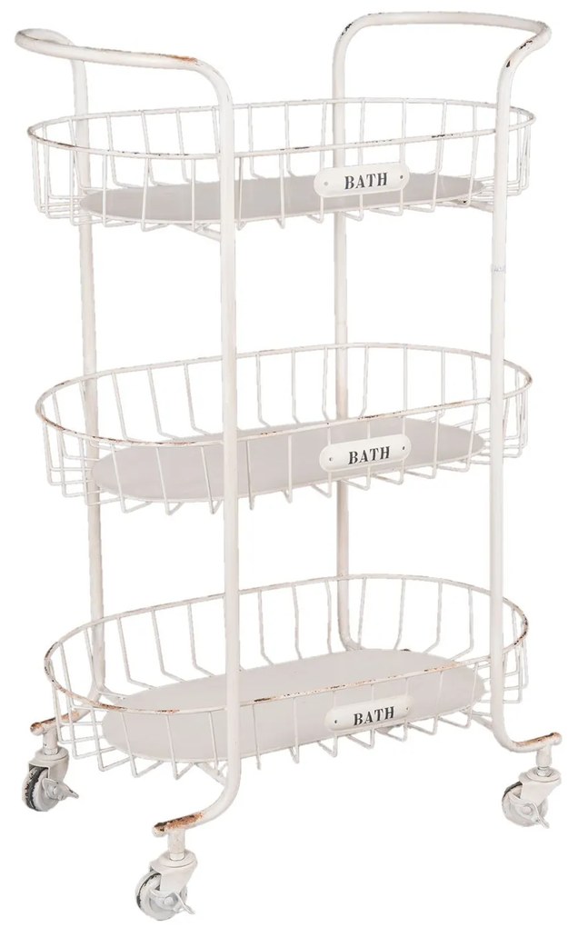 Kúpeľňový pojazdný kovový vozík - 56 * 35 * 90 cm