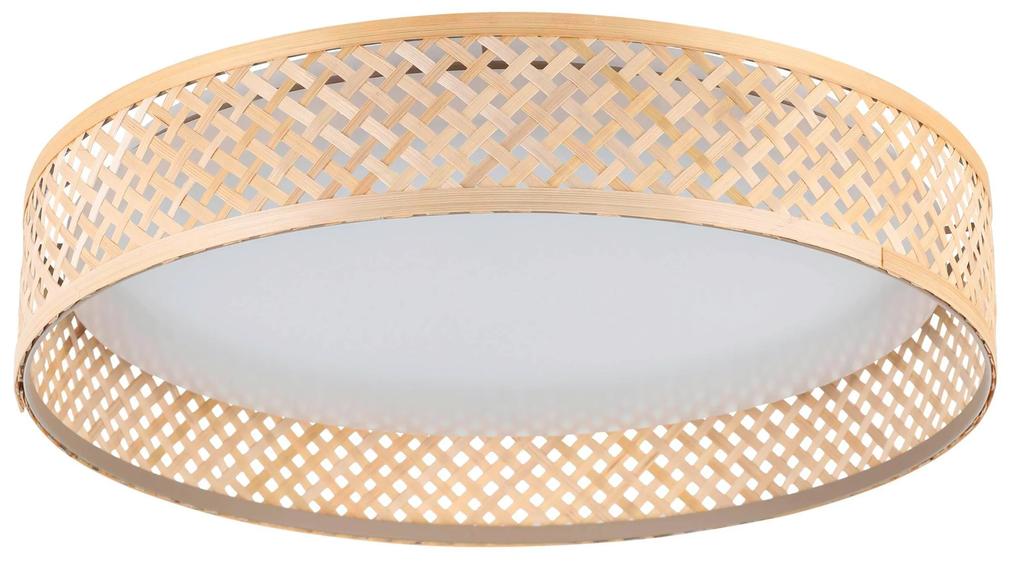 EGLO Drevené LED stropné svietidlo LUPPINERIA, 24W, teplá biela, 38cm, okrúhle