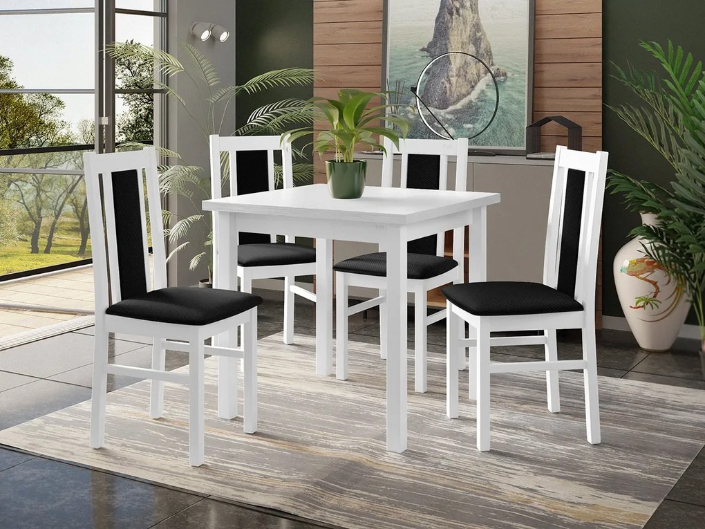 Stôl so 4 stoličkami - AL27, Morenie: sonoma - L, Poťahové látky: Soro 28