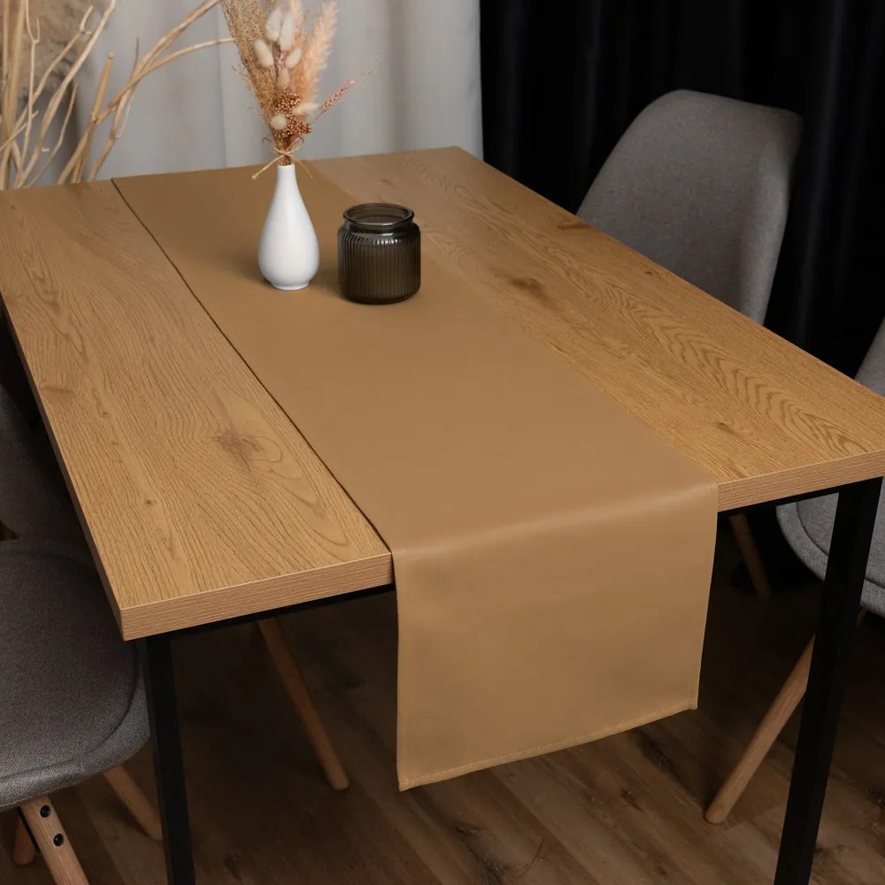 Biante Dekoračný behúň na stôl BKU-120 Bronzovo hnedý 20x140 cm