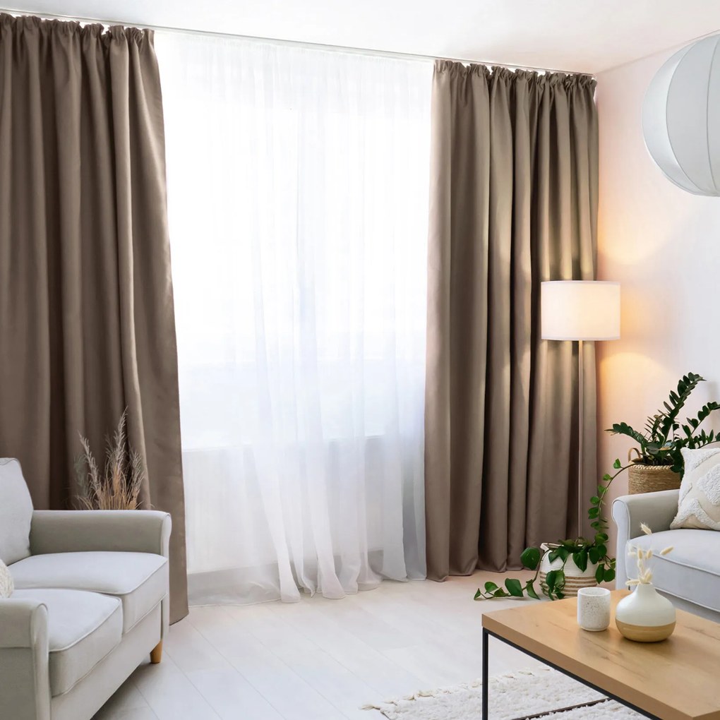 Goldea zatemňovací záves blackout so saténovým leskom - kašmírový 270x200 cm