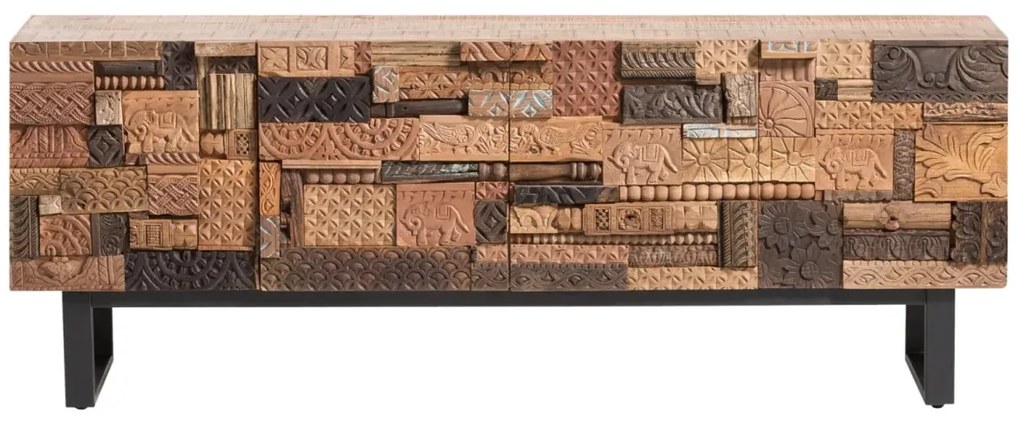 furniture-nabytek.cz - Masívny jedálenský stôl Grónsko z mangového dreva, lakovaný, hnedý – 200×40×75 cm