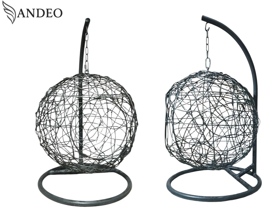 Závesné hojdacie kreslo pre mačky COCO - sivé